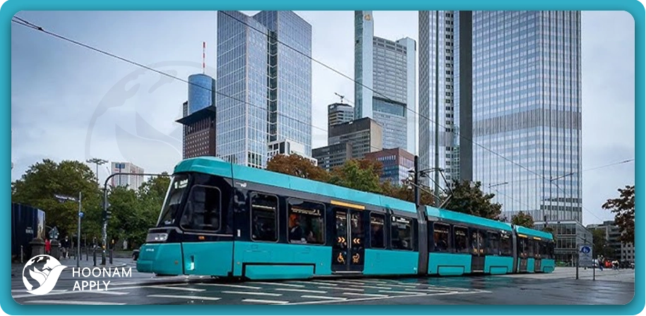 تصویری از شبکه ی تراموای Frankfurt am Main در ایالت هسن-آلمان